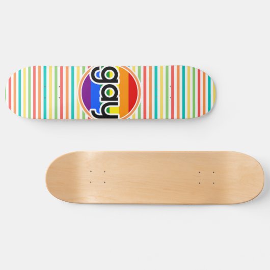 Heldere regenboog strepen, Gay Skateboard (Horizontaal)