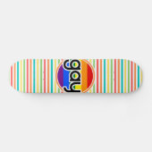 Heldere regenboog strepen, Gay Skateboard (Horizontaal)