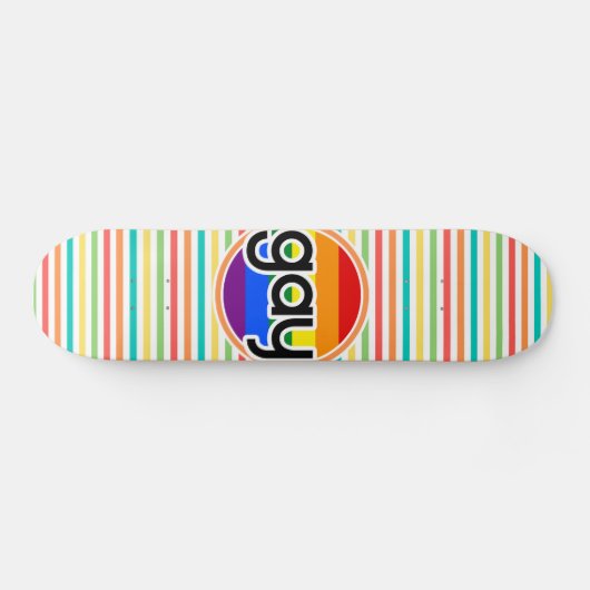 Heldere regenboog strepen, Gay Skateboard (Horizontaal)