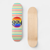 Heldere regenboog strepen, Gay Skateboard (Voorkant)