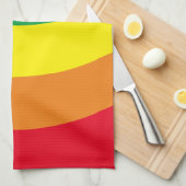 Heldere regenboog theedoek (Quarter Fold)