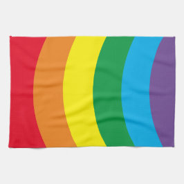 Heldere regenboog theedoek