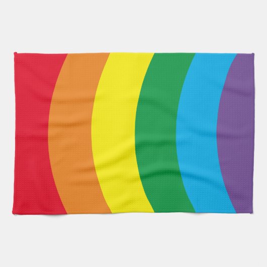 Heldere regenboog theedoek (Horizontaal)