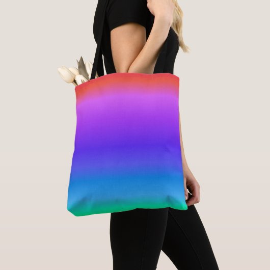 Heldere regenboog tote bag (Dichtbij)