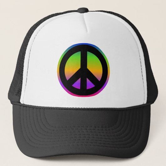 Heldere regenboog trucker pet (Voorkant)