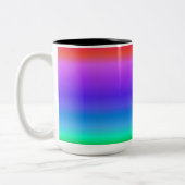 Heldere regenboog tweekleurige koffiemok (Links)