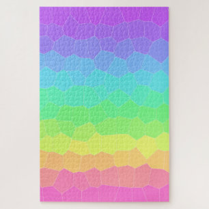 Heldere regenboog uitdagende puzzel legpuzzel