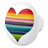 Heldere regenboog van veel kleuren: ontwerp van he keramische knop (Rechts)