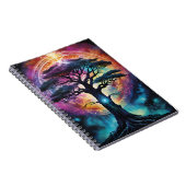 Heldere Regenboog Yggdrasil Levensboom Kleurrijk Notitieboek (Rechterzijde)