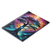 Heldere Regenboog Yggdrasil Levensboom Kleurrijk Notitieboek (Linkerzijde)