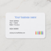 Heldere regenboogcrayons voor een kunstenaar of le visitekaartje (Achterkant)