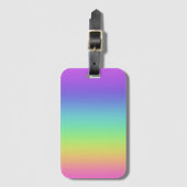 Heldere regenbooggradiënt bagagelabel (Voorkant (verticaal))