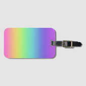 Heldere regenbooggradiënt bagagelabel (Voorkant (horizontaal))