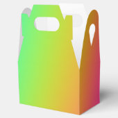 Heldere regenbooggradiënt bruiloft bedankdoosjes (Geopend)