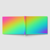 Heldere regenbooggradiënt bruiloft gastenboek (Volledig)