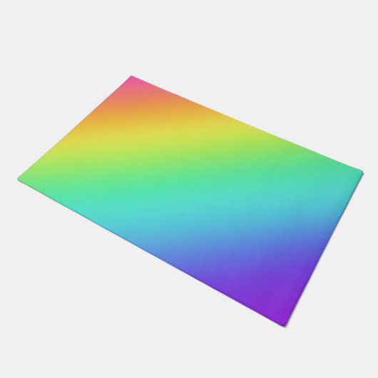 Heldere regenbooggradiënt deurmat (Schuin)