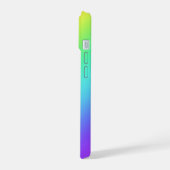 Heldere regenbooggradiënt iPhone 15 case (Linkerkant)