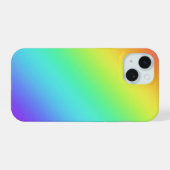 Heldere regenbooggradiënt iPhone 15 case (Achterkant horizontaal)