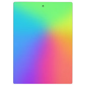 Heldere regenbooggradiënt klembord (Achterkant)