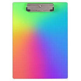 Heldere regenbooggradiënt klembord