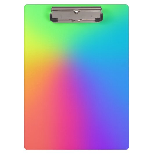 Heldere regenbooggradiënt klembord (Voorkant)