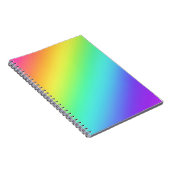 Heldere regenbooggradiënt notitieboek (Rechterzijde)