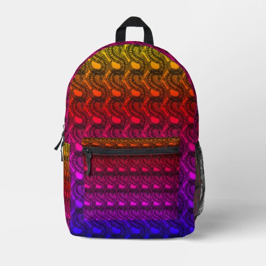 Heldere regenbooggradiënt pangolin rugzak (Voorkant)
