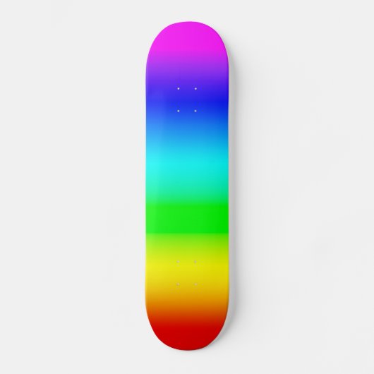 Heldere regenbooggradiënt persoonlijk skateboard (Voorkant)