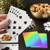 Heldere regenbooggradiënt pokerkaarten (Insitu)