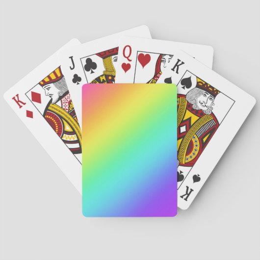 Heldere regenbooggradiënt pokerkaarten (Achterkant)