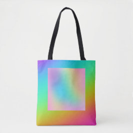 Heldere regenbooggradiënt tote bag