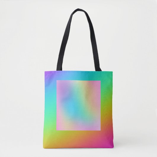 Heldere regenbooggradiënt tote bag (Voorkant)
