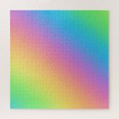 Heldere regenbooggradiënt uitdagend Jigzaag Puzzle Legpuzzel (Horizontaal)
