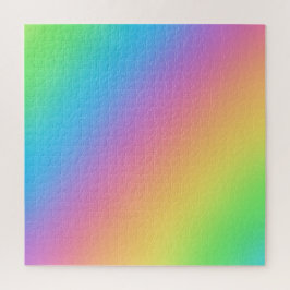 Heldere regenbooggradiënt uitdagend Jigzaag Puzzle Legpuzzel