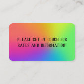Heldere regenbooggradiënt visitekaartje (Achterkant)