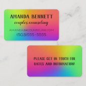 Heldere regenbooggradiënt visitekaartje (Voorkant / Achterkant)
