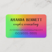 Heldere regenbooggradiënt visitekaartje (Voorkant)
