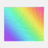Heldere regenbooggradiënt Vleekbank Fleece Deken (Voorkant (Horizontaal))