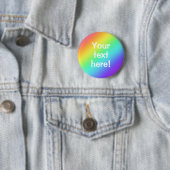 Heldere regenbooggradiënten Persoonlijke Button (In situ)