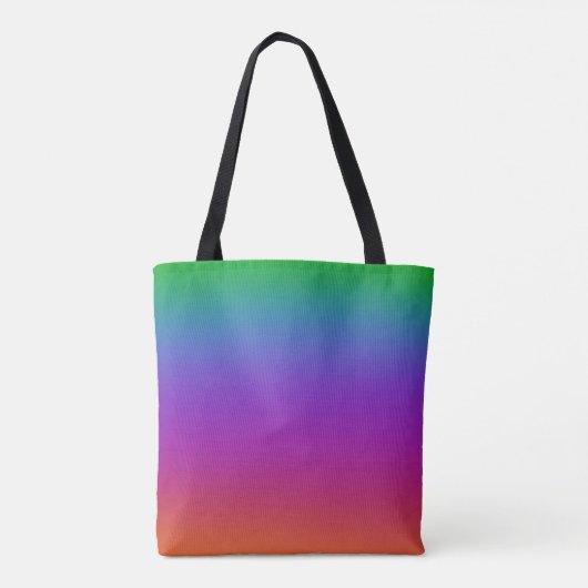 Heldere regenboogkleuren, Canvas tas (Achterkant)