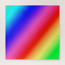 Heldere regenboogkleuren Jigzaag Puzzle