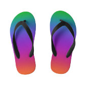 Heldere regenboogkleuren kinder teenslippers (Voetbed)