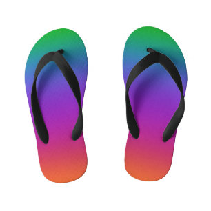 Heldere regenboogkleuren kinder teenslippers