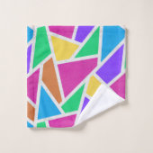 Heldere regenboogkleuren mozaïek bad handdoek (Wasdoekje)