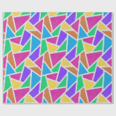 Heldere regenboogkleuren mozaïek cadeaupapier (Vlak)