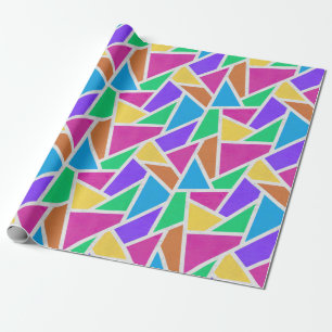 Heldere regenboogkleuren mozaïek cadeaupapier