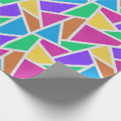 Heldere regenboogkleuren mozaïek cadeaupapier (Hoek)