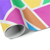 Heldere regenboogkleuren mozaïek cadeaupapier (Rol Hoek)