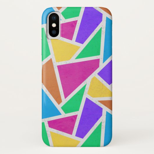 Heldere regenboogkleuren mozaïek Case-Mate iPhone case (Achterkant)
