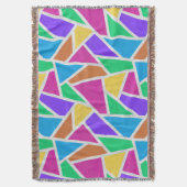 Heldere regenboogkleuren mozaïek deken (Voorkant Verticaal)